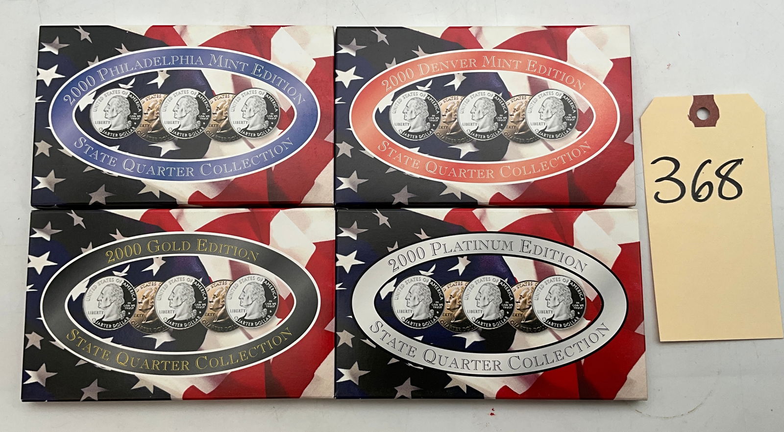 US 2000 State Quarter Collection, P and D Mints, Gold and Platinum Editions (1 of 3)