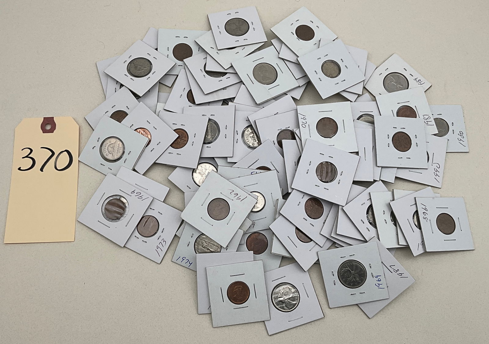 CA 1962-1999 Group of 1, 5, and 25-Cent Coins, Mixed Metals (1 of 3)