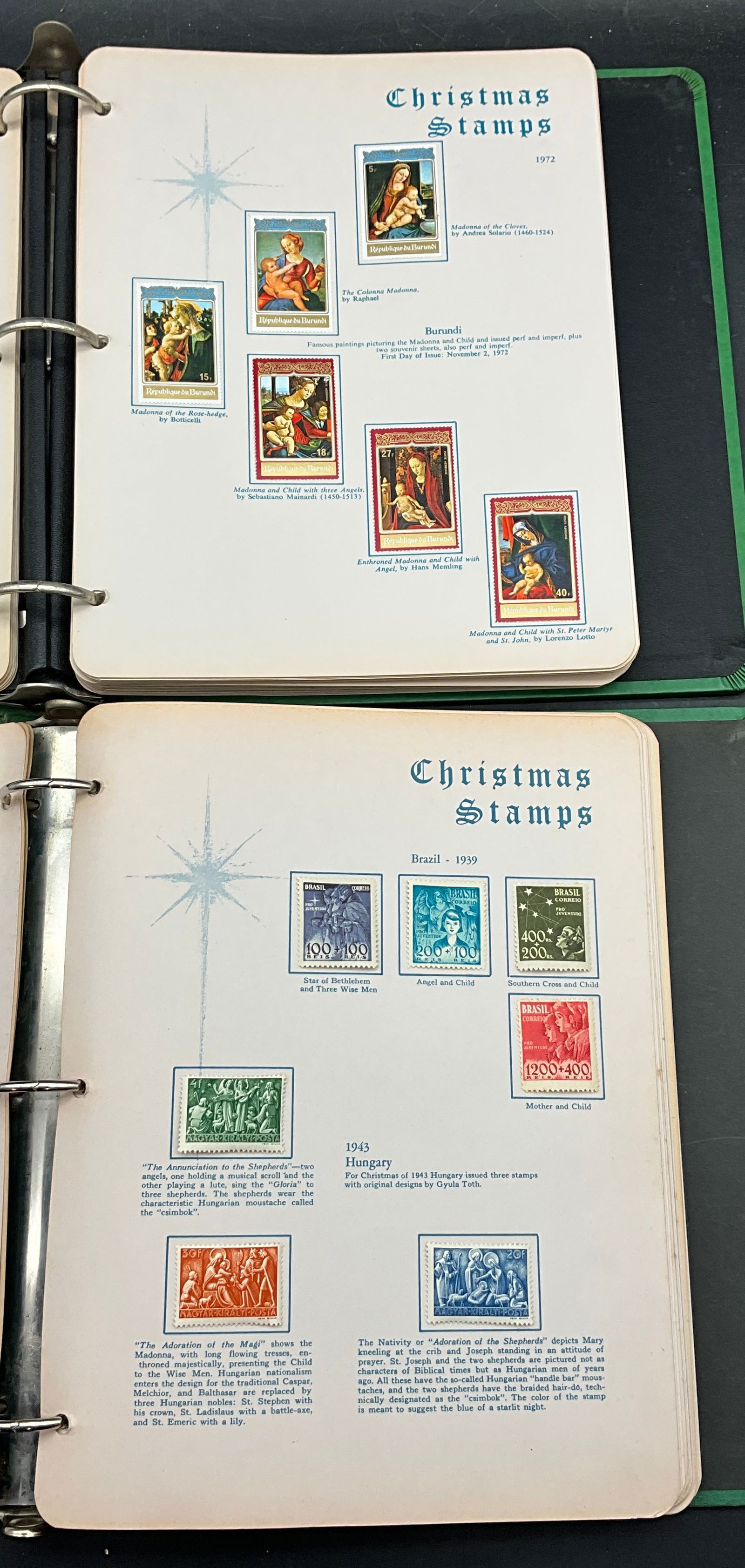 1939-1972 Christmas Stamp Collection, A Pair of Binders - 2