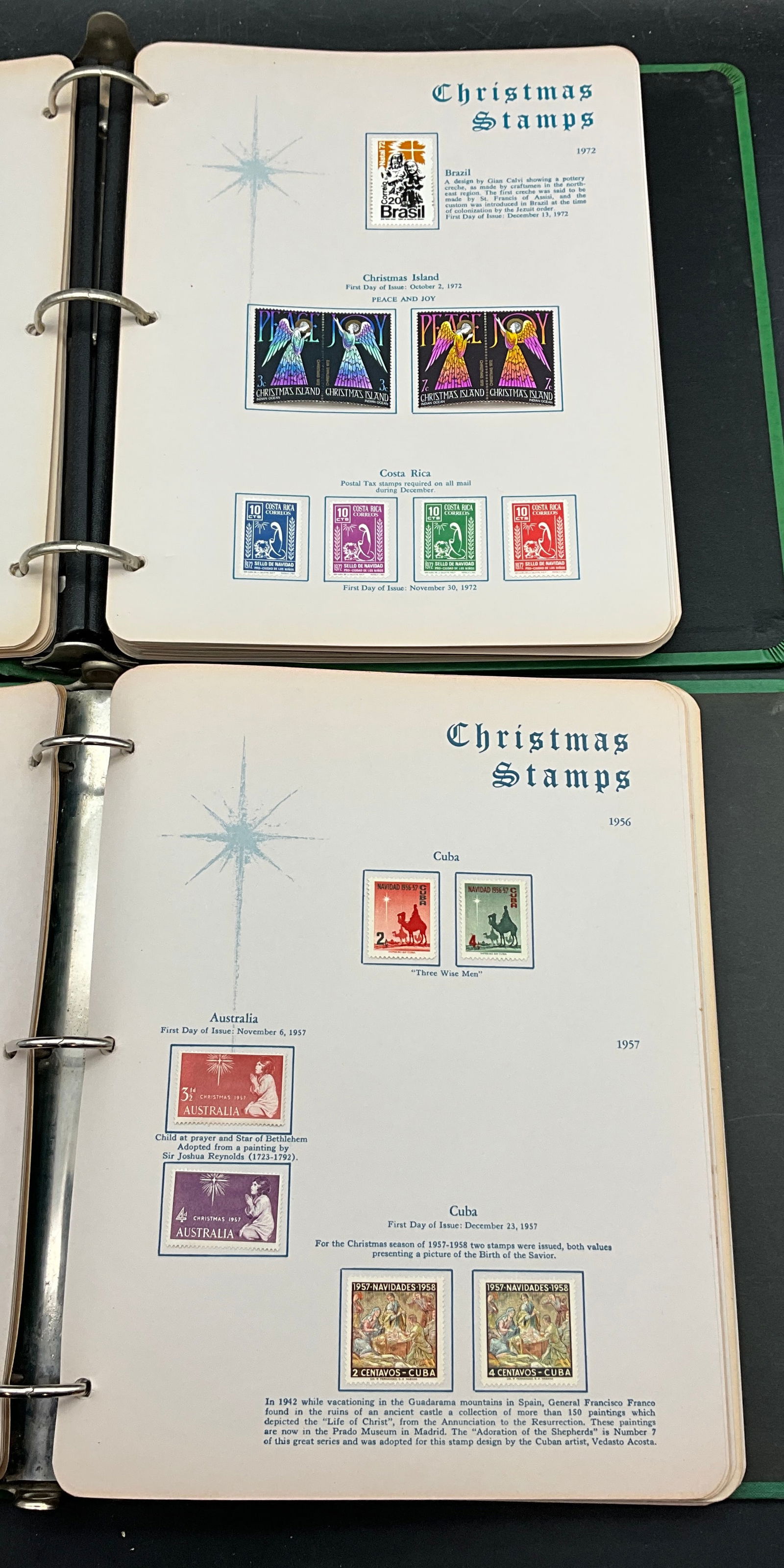 1939-1972 Christmas Stamp Collection, A Pair of Binders - 3