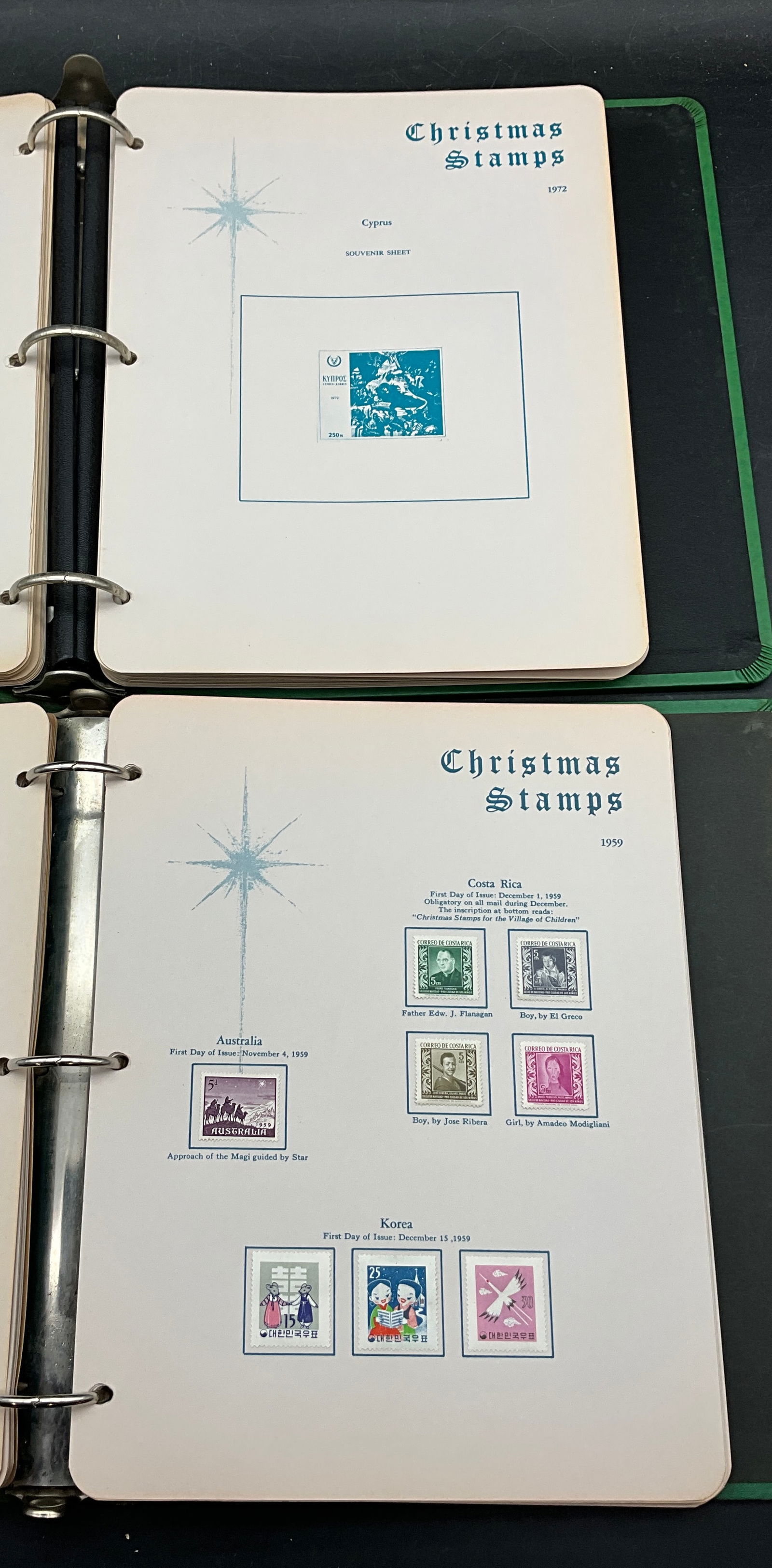 1939-1972 Christmas Stamp Collection, A Pair of Binders - 4