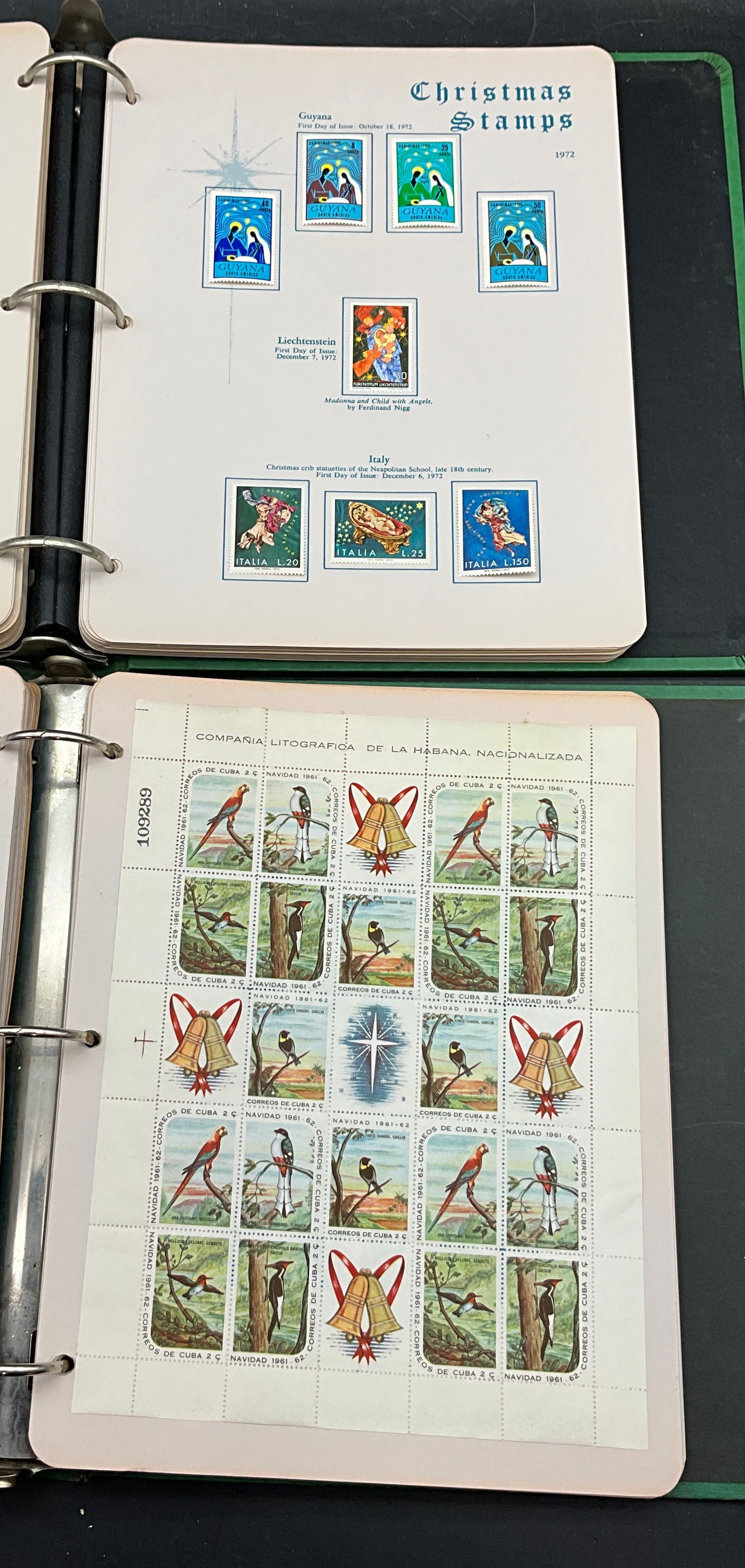 1939-1972 Christmas Stamp Collection, A Pair of Binders - 8