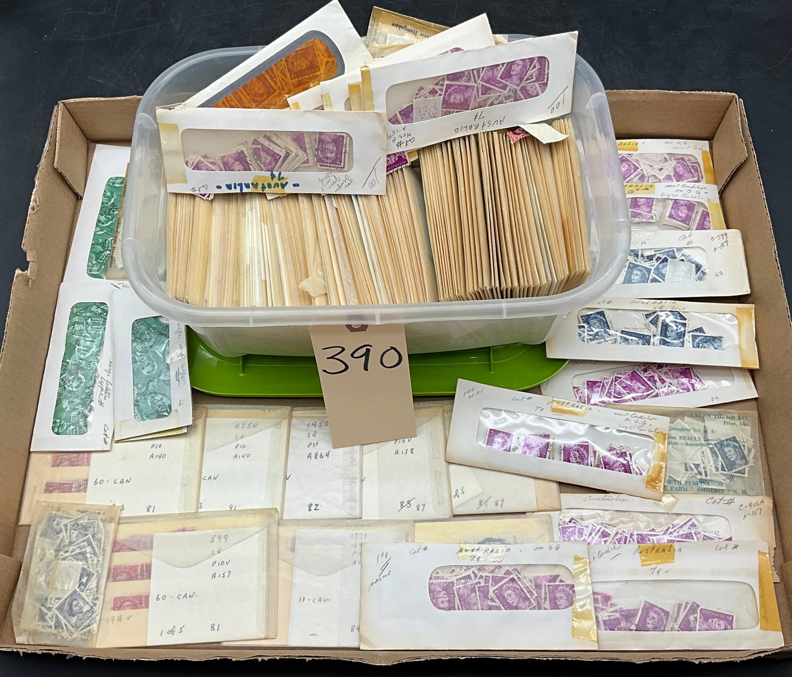 AU, CA, US, & Ceylon Mid-20th Century Philatelic Dealer Stock Accumulation (1 of 5)
