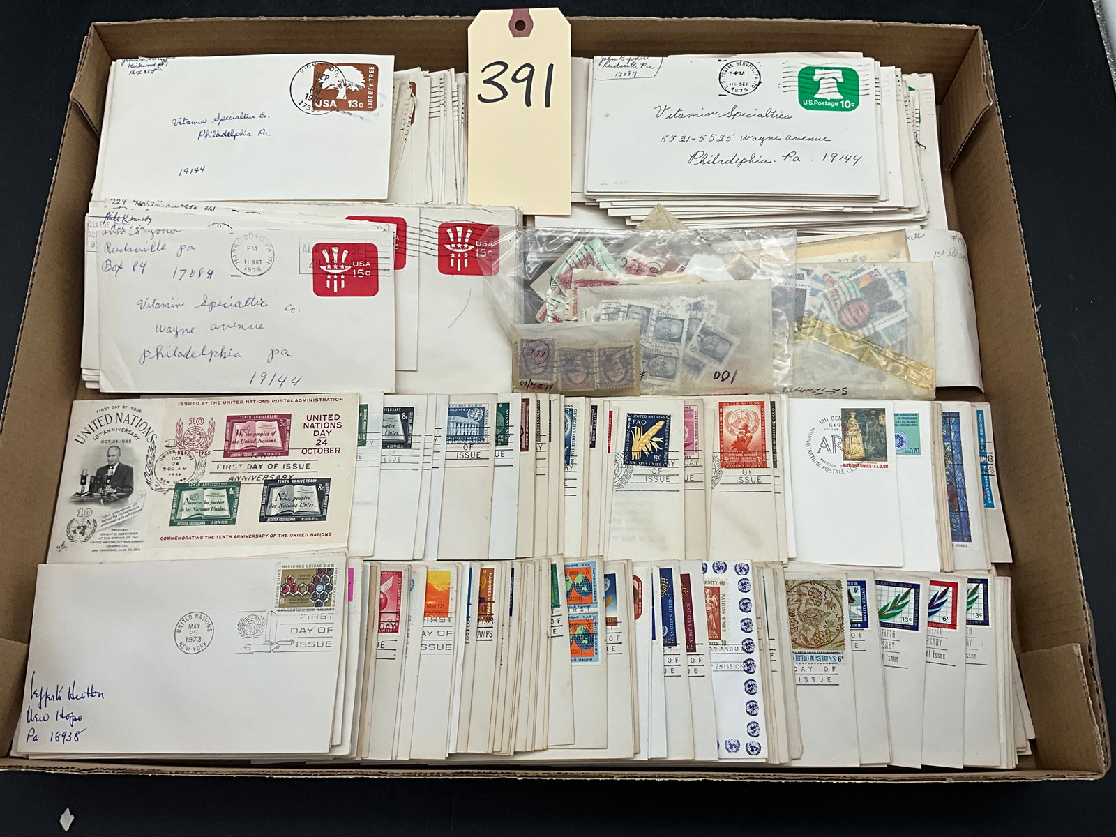 A Collection of United Nations First Day Covers and United States Postal History (1 of 5)