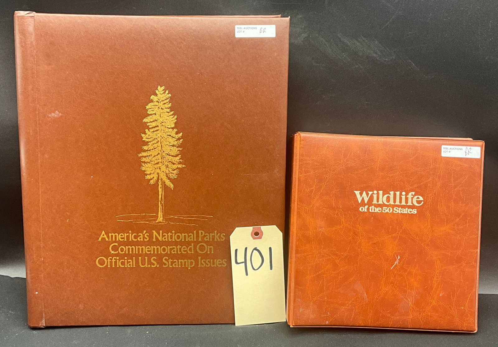 US 1934-1987 National Parks and Wildlife Collection, Scott #740/2335, Two Albums: This lot contains two commemorative albums featuring US postal issues, primarily the 1934 National Parks series (Scott #740-746) and the 1972 Centennial issue (Scott #1455). The second album holds