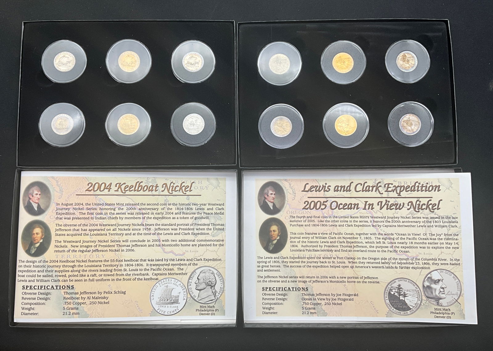 US Commemorative Cover and Westward Journey Nickel Collection, 2004-2009 - 2