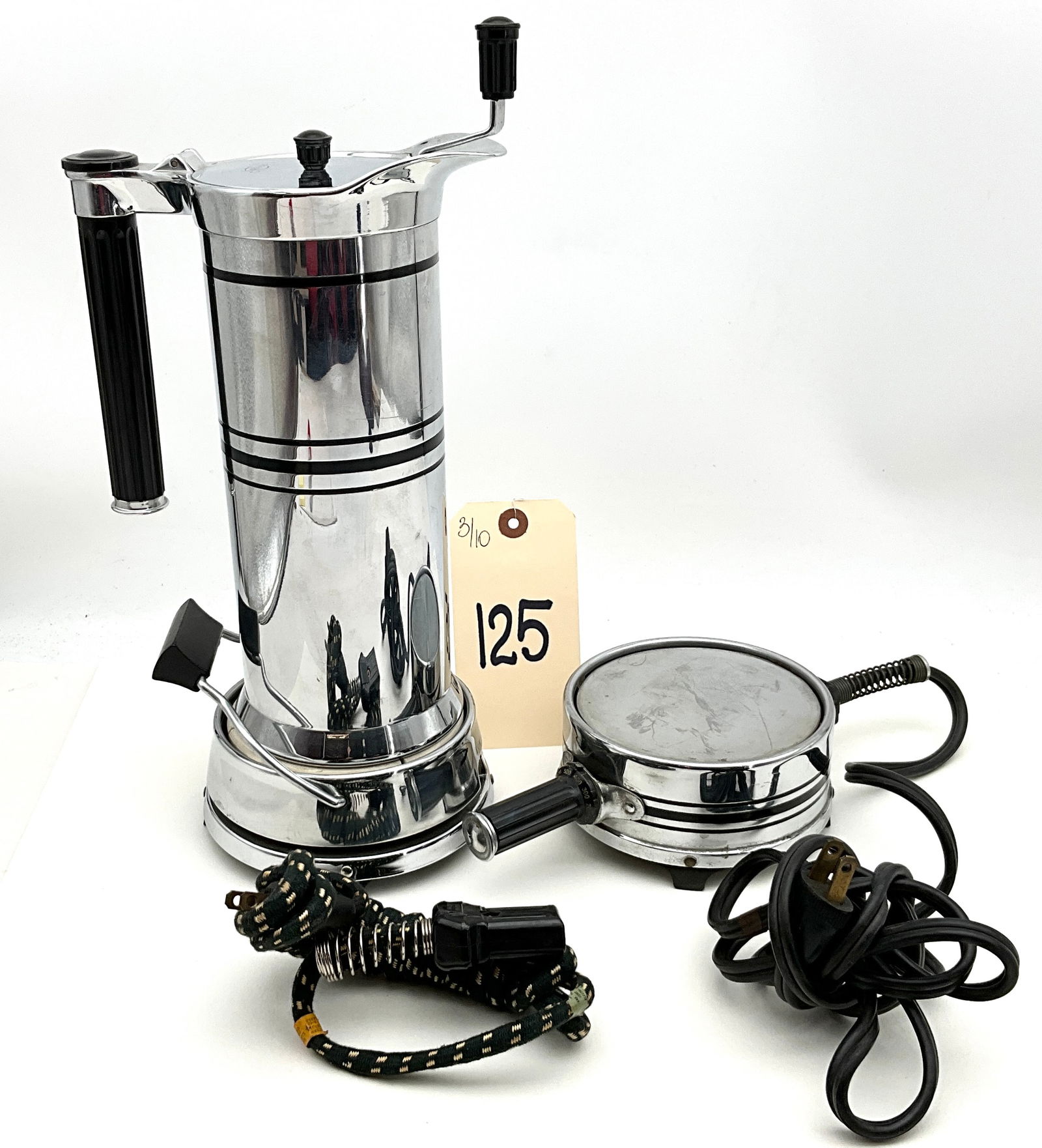Art Deco Sunbeam Coffeemaster Model 14 Chrome and Bakelite Percolator Set (1 of 6)