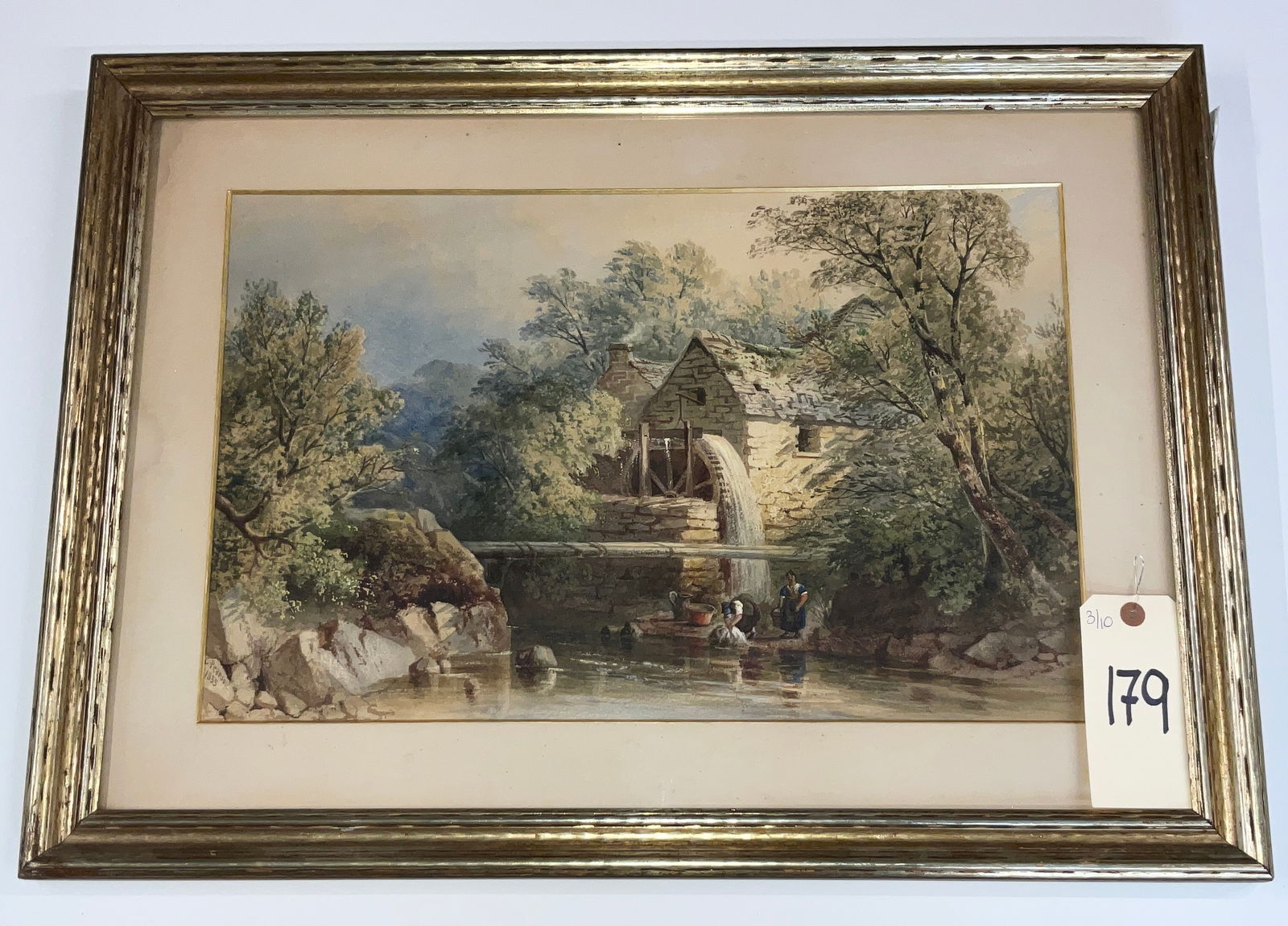 Cornelius Pearson (British, 1805-1891), 'Rural Landscape with Watermill', (Signed) (1 of 3)