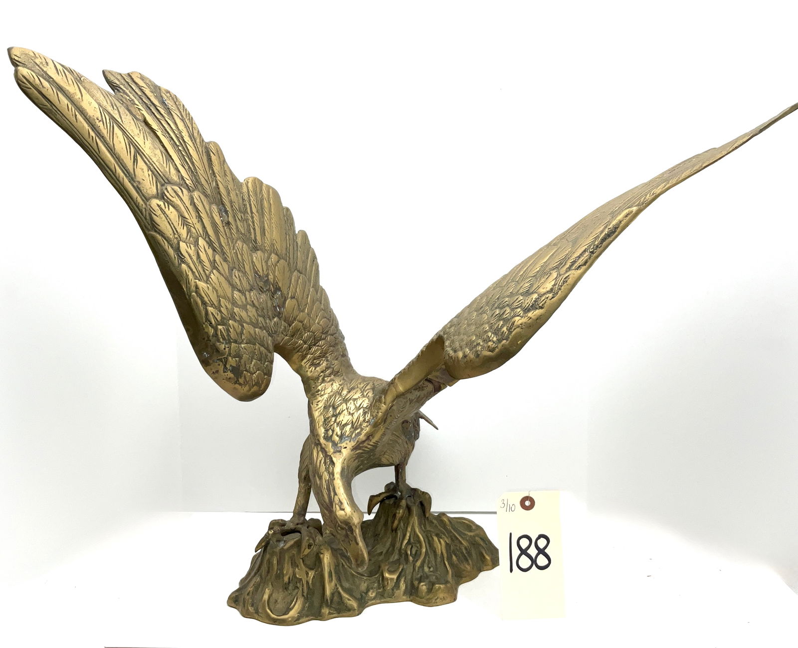 Brass Figural Eagle Sculpture, Mid-20th Century (1 of 3)