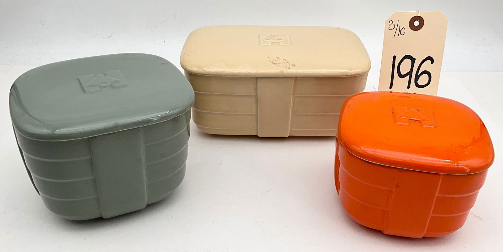 Hall China for Hotpoint Ceramic Refrigerator Dish Set, Art Deco Style (1 of 4)