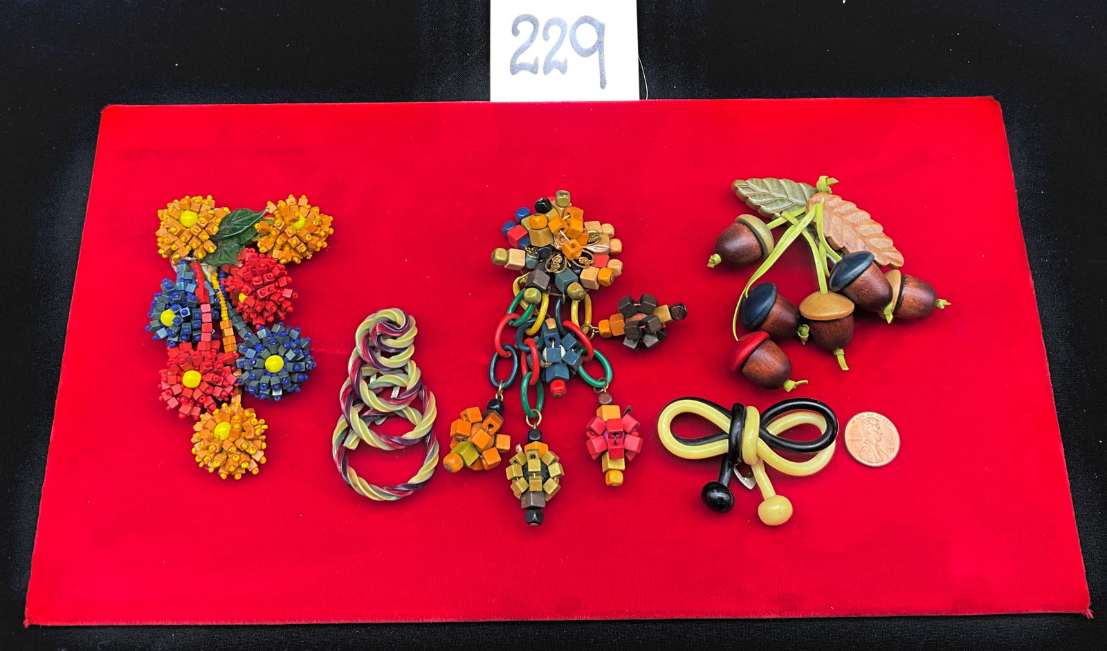 Vintage Mid-Century Novelty Wood and Resin Costume Jewelry Collection (1 of 3)