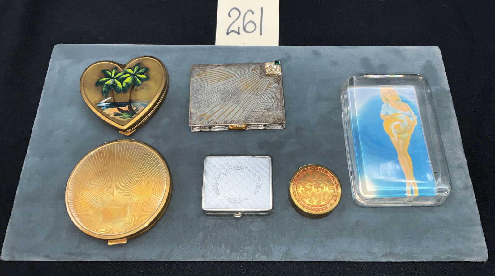 Collection of Vintage Vanity Compacts and Accessories Including Richard Hudnut and Volupte (1 of 4)