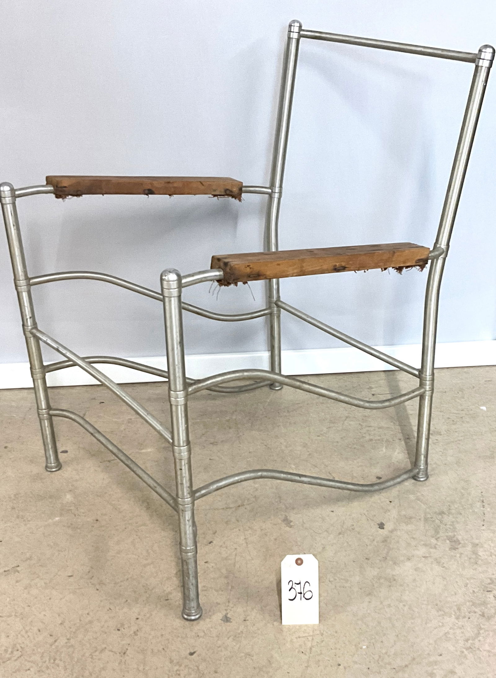 Mid-Century Modern Aluminum Faux-Bamboo Armchair Frame (1 of 3)
