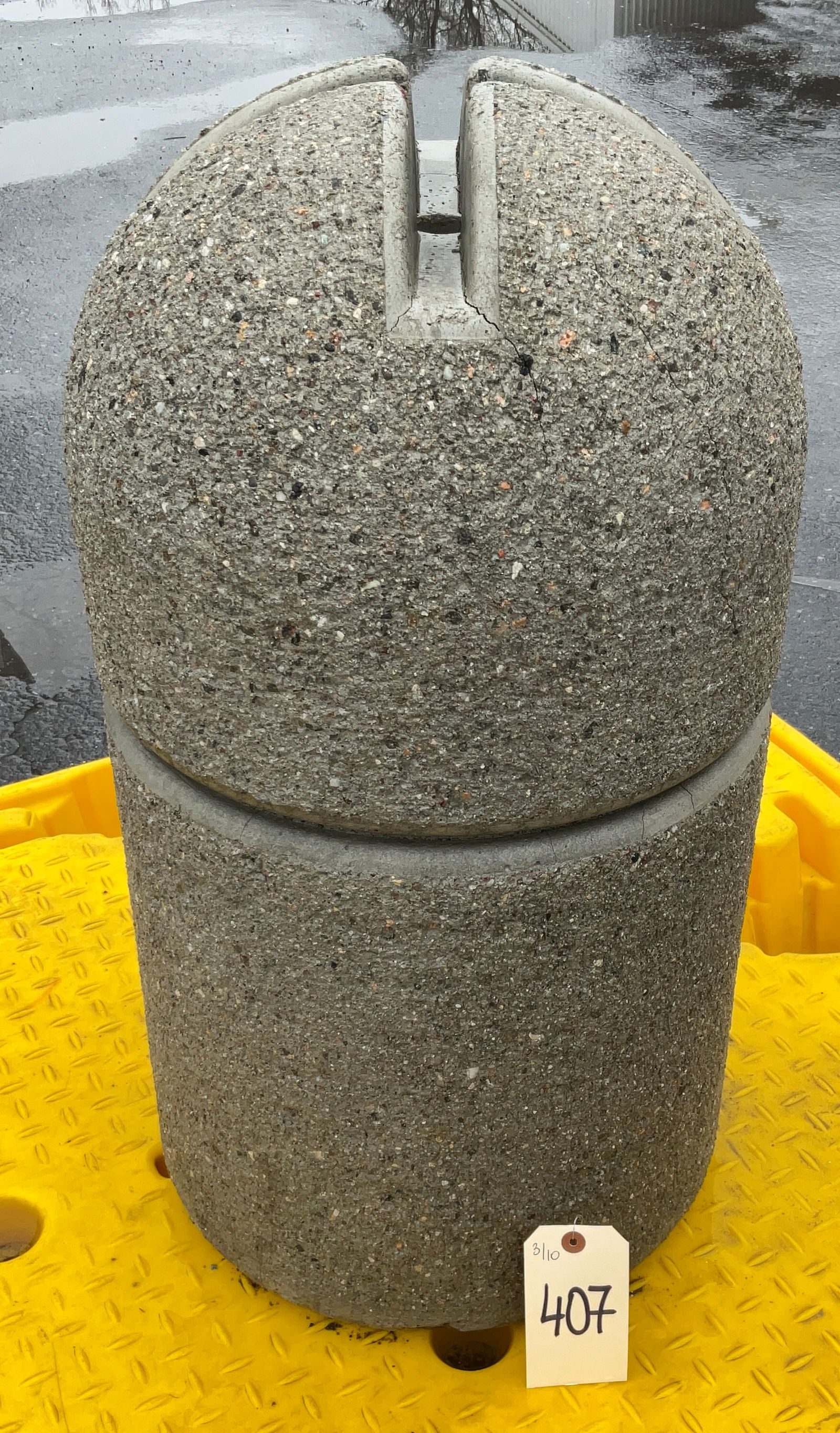 Industrial Cast Stone Table Base with Exposed Aggregate Finish (1 of 2)