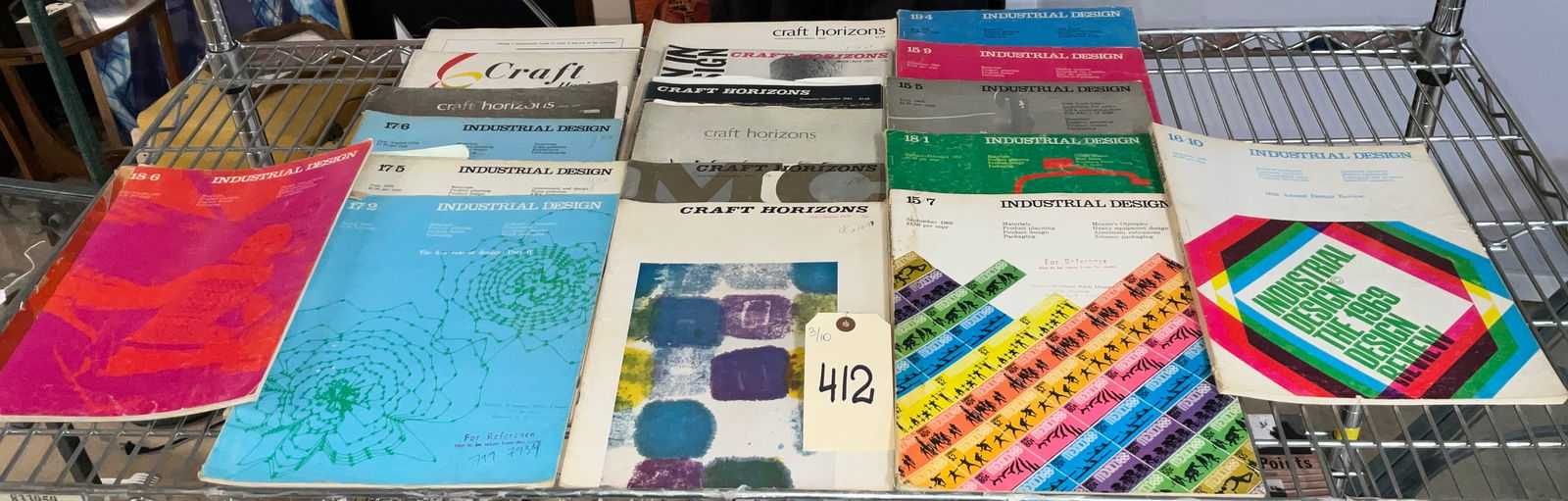 Various. Craft Horizons and Industrial Design Periodicals. American Crafts Council and Whitney,: This collection includes a group of Craft Horizons and Industrial Design periodicals published between 1958 and 1977 in New York. The quarto volumes are bound in original illustrated paper wrappers an