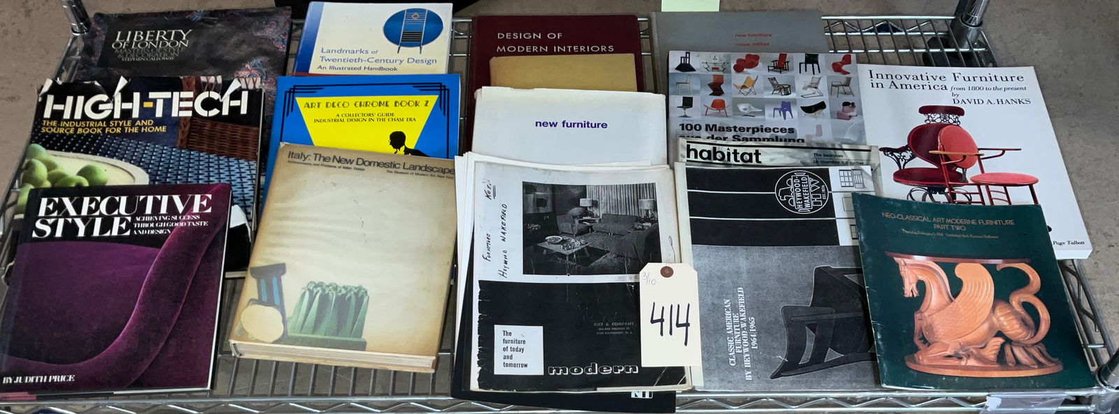 Various Authors. A Collection of Books and Catalogs on 20th-Century Design and Furniture. (DJ) (1 of 6)