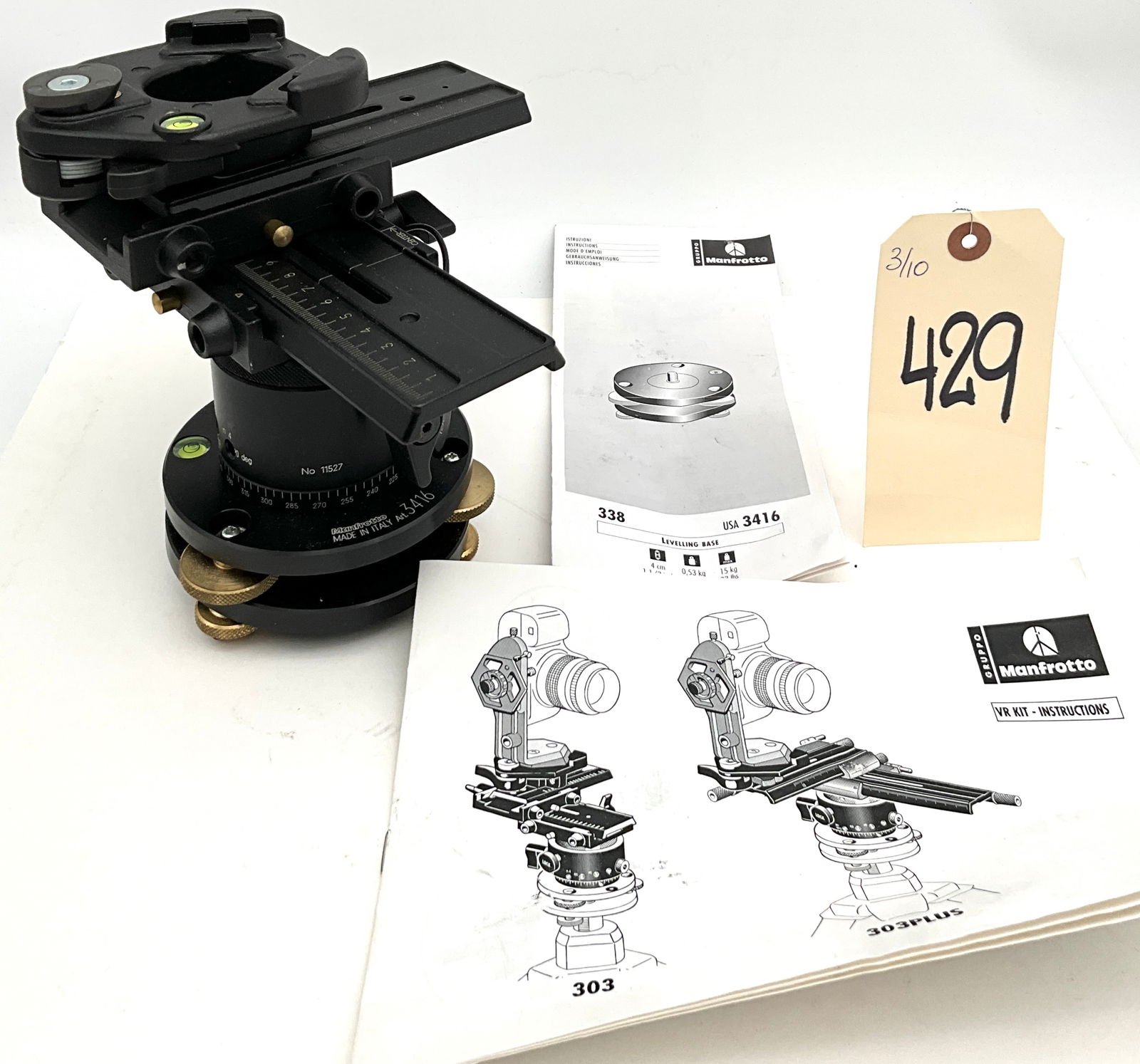 Manfrotto Professional VR Panoramic Tripod Head Kit, Late 20th Century (1 of 3)