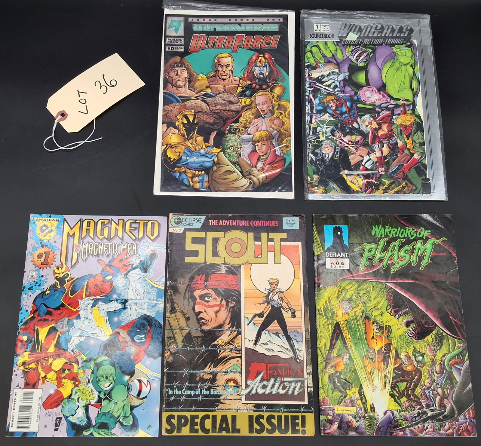 Lot of 5 Misc Comics: Lot of 5 Misc Comics Condition All property is sold in "as is" condition and all sales are final. Teel Auctions and its consignor make no representations or warranties, express or implied, with respec