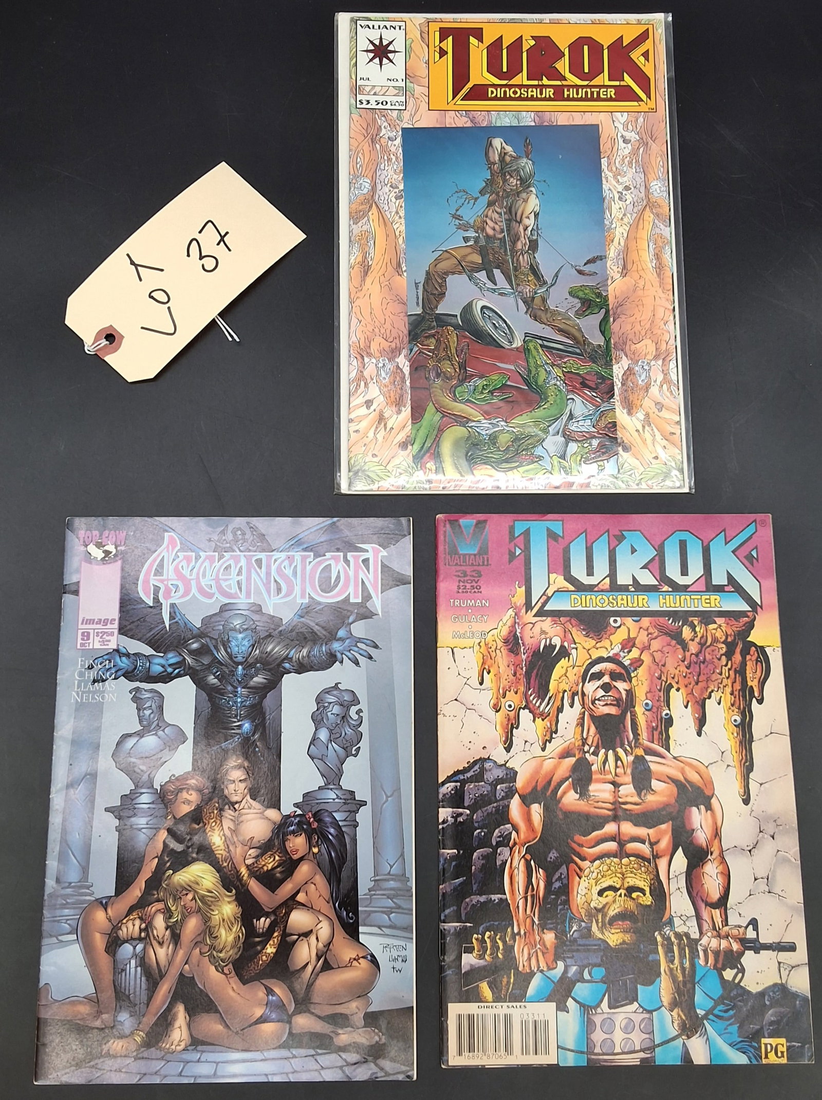 Lot of 3 Misc Comics: Turok, Ascension: Lot of 3 Misc Comics: Turok, Ascension Condition All property is sold in "as is" condition and all sales are final. Teel Auctions and its consignor make no representations or warranties, express or