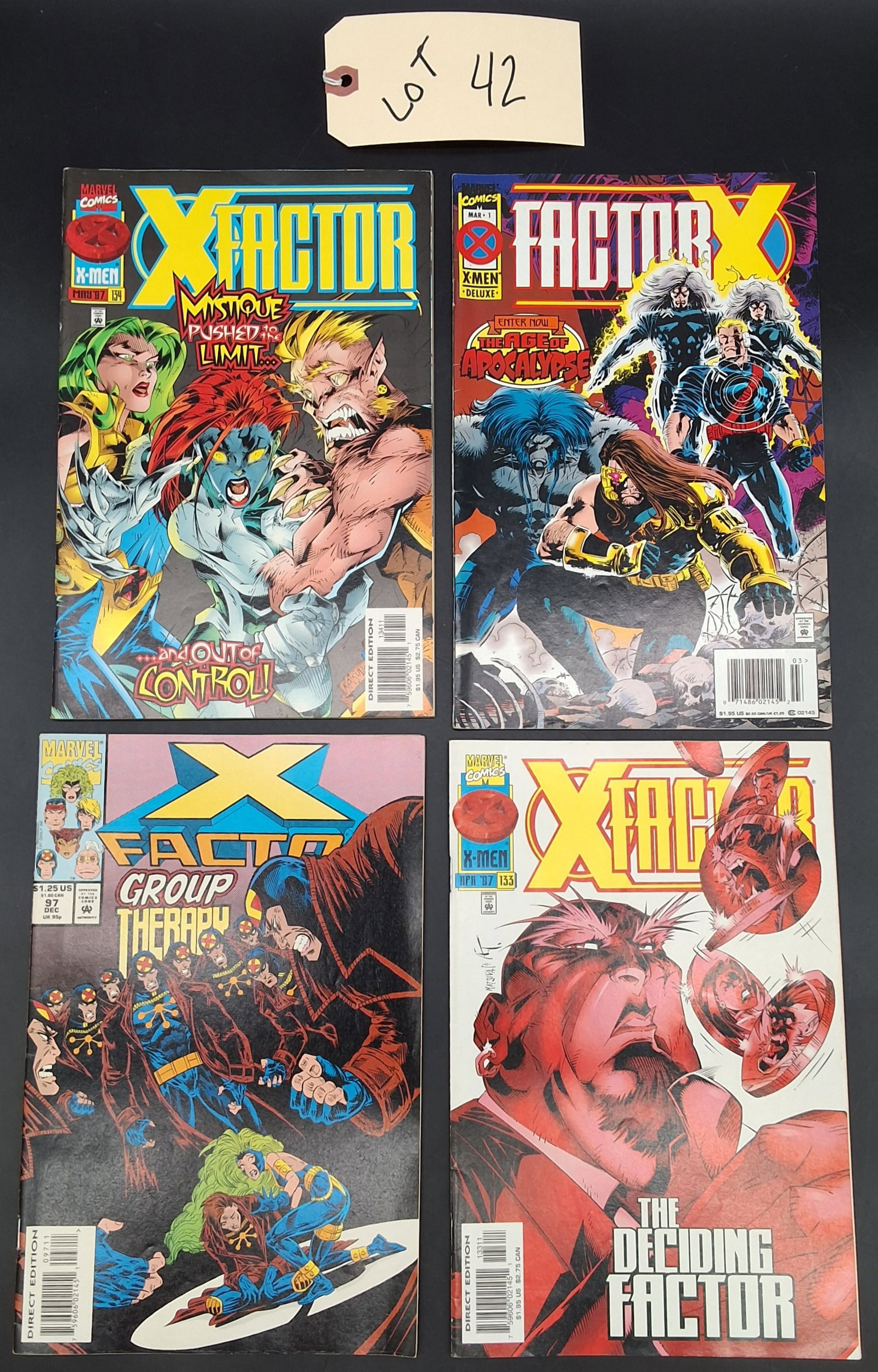 Lot of 4 Misc X-Men Comics: Lot of 4 Misc X-Men Comics Condition All property is sold in "as is" condition and all sales are final. Teel Auctions and its consignor make no representations or warranties, express or implied, with 
