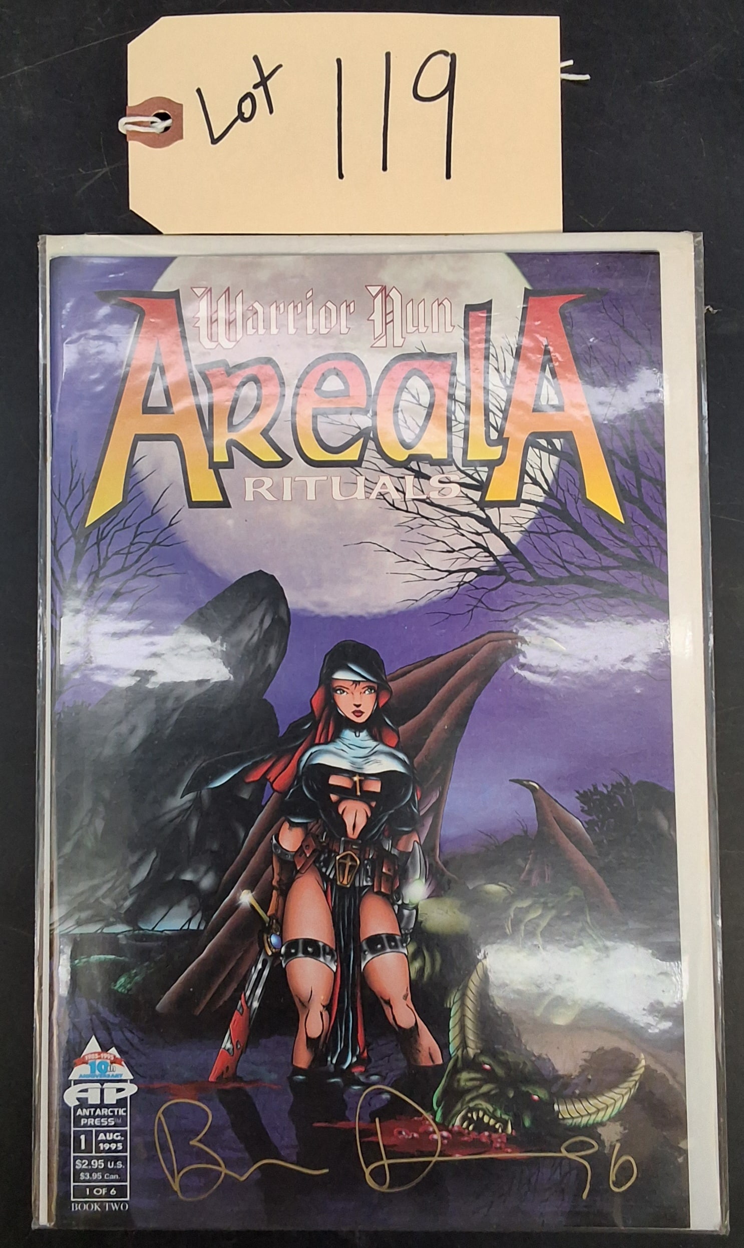 Warrior Nun Areala: Rituals #1 1995 SIGNED by Ben Dunn w/ COA: Warrior Nun Areala: Rituals #1 1995 SIGNED by Ben Dunn w/ COA Condition All property is sold in "as is" condition and all sales are final. Teel Auctions and its consignor make no representations or