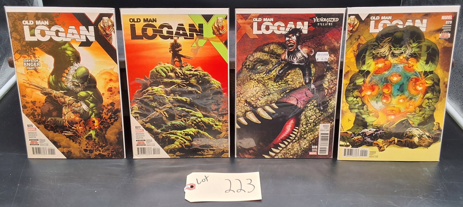 Lot of 4 Old Man Logan Comics: #025, 027, 028, 029: Lot of 4 Old Man Logan Comics: #025, 027, 028, 029 Condition All property is sold in "as is" condition and all sales are final. Teel Auctions and its consignor make no representations or warranties,