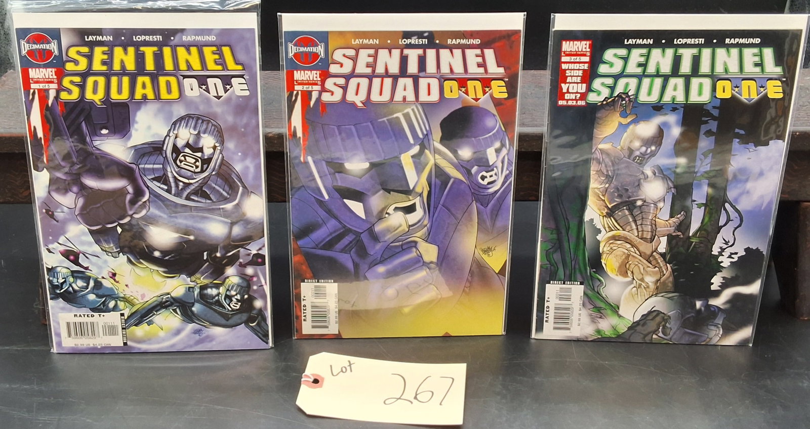 Lot of 3 Sentinel Squad One Comics: Issues 1-3 (1 of 2)