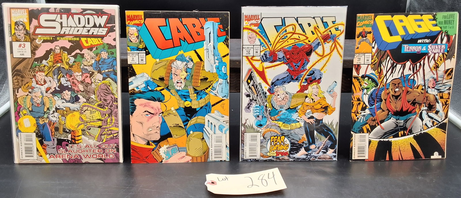 Lot of 4 Vintage Marvel Comics: Shadow Riders, Cable, Cage (1 of 1)