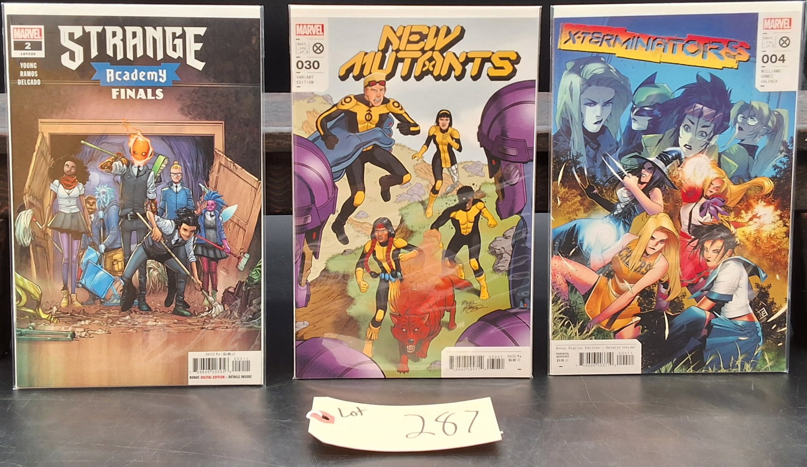 Lot of 3 Modern Marve Comics: Strange Academy Finals, New Muntants, X-Terminators: Lot of 3 Modern Marve Comics: Strange Academy Finals, New Muntants, X-Terminators Condition All property is sold in "as is" condition and all sales are final. Teel Auctions and its consignor make no r