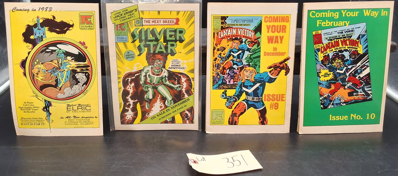 Lot of 4 Vintage Pacific Comics: Groo the Wanderer #1, Ms Mystic #1, Silver Star #1 & 2 - 2