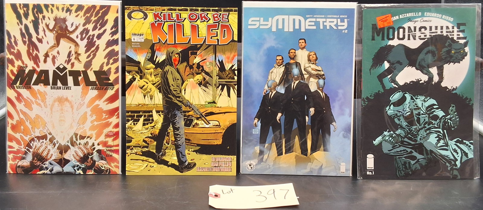 Lot of 4 Misc Comics: Kill or be Killed, Moonshine, Mantle, Symmetry: Lot of 4 Misc Comics: Kill or be Killed, Moonshine, Mantle, Symmetry Condition All property is sold in "as is" condition and all sales are final. Teel Auctions and its consignor make no