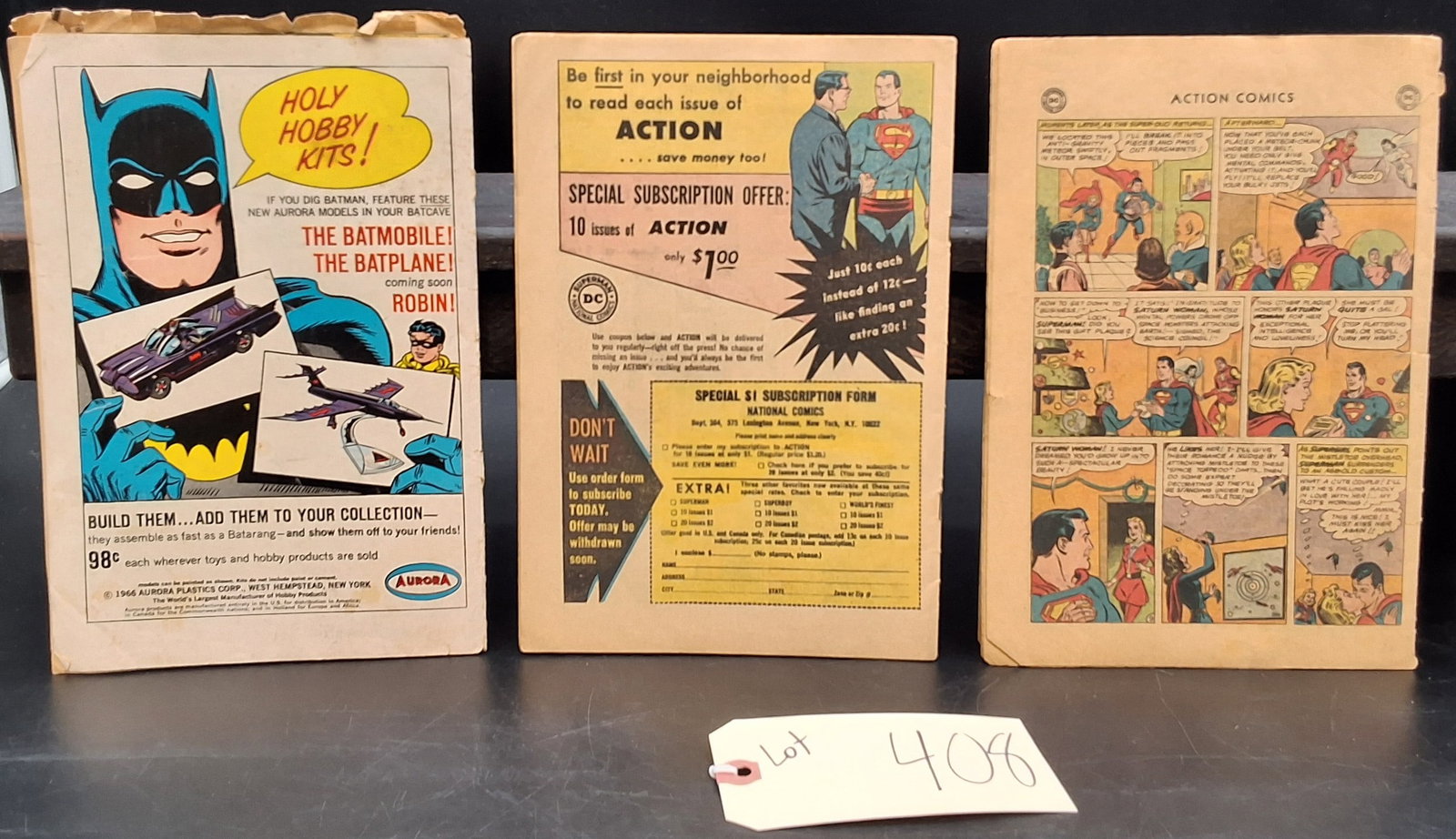 Lot of 3 Vintage Comics: Bob Hope #10, Superman in Action Comics - 2