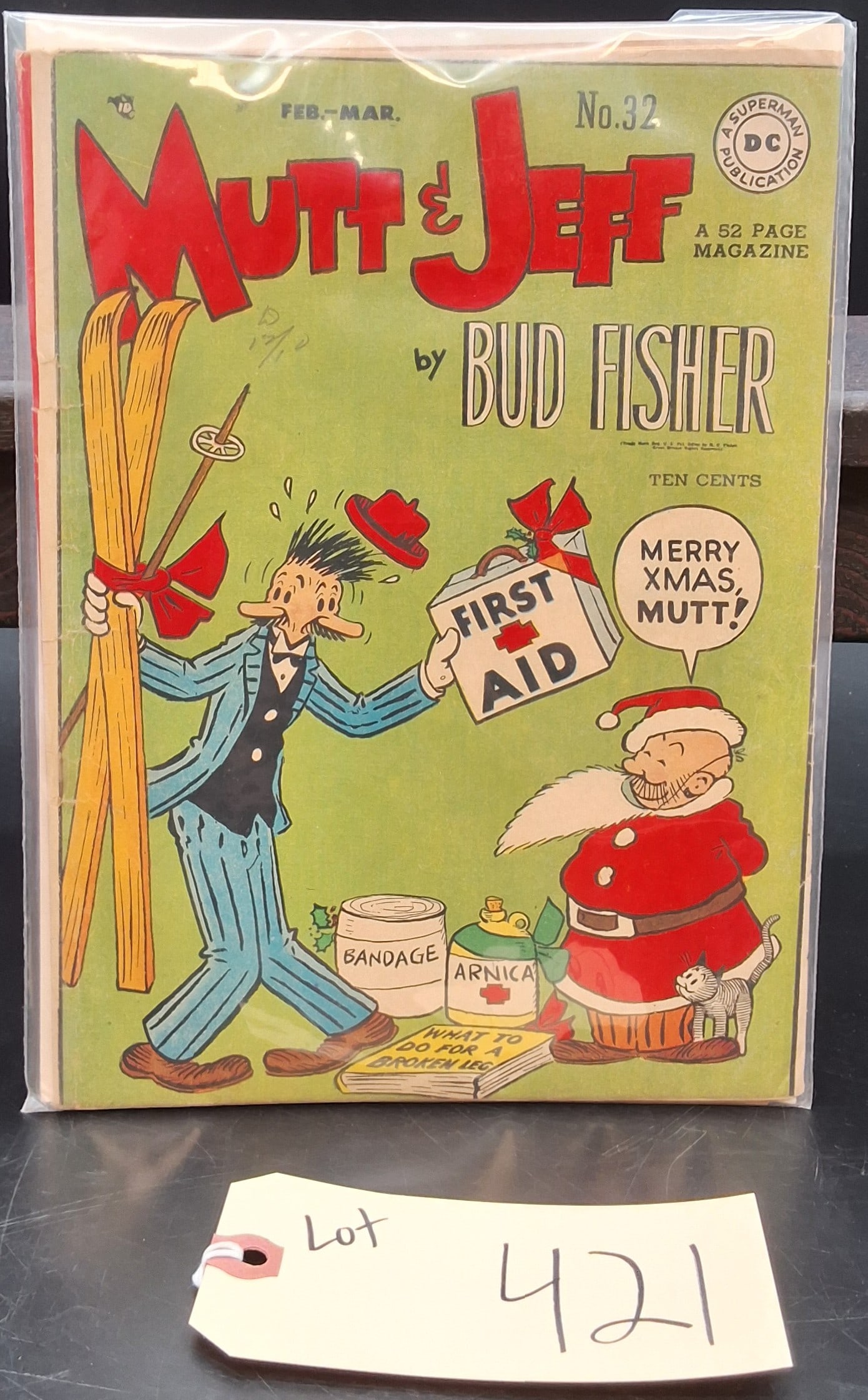 Mutt & Jeff #32 DC Comics 1948: Mutt & Jeff #32 DC Comics 1948 Condition All property is sold in "as is" condition and all sales are final. Teel Auctions and its consignor make no representations or warranties, express or implied,