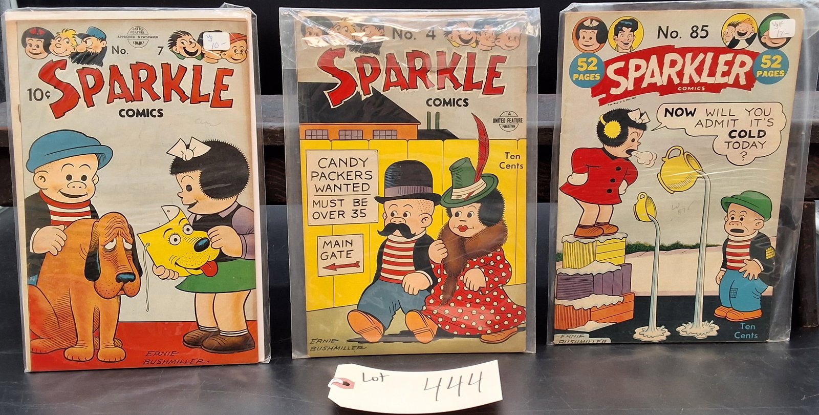 Lot of 3 Vintage Sparkle Comics: #7, 4, 85: Lot of 3 Vintage Sparkle Comics: #7, 4, 85 Condition All property is sold in "as is" condition and all sales are final. Teel Auctions and its consignor make no representations or warranties, express