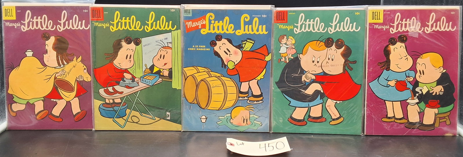 Lot of 5 Vintage Marge's Little Lulu Comics: Lot of 5 Vintage Marge's Little Lulu Comics Condition All property is sold in "as is" condition and all sales are final. Teel Auctions and its consignor make no representations or warranties, express 