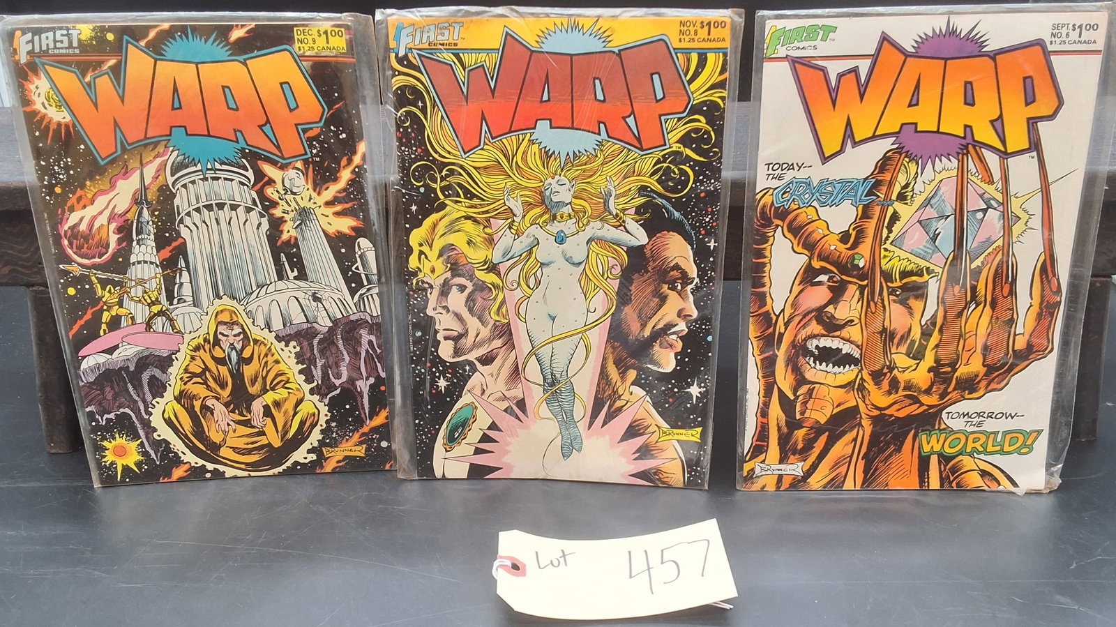 Lot of 3 1980s Warp Comics: #6, 9, 9 (1 of 2)