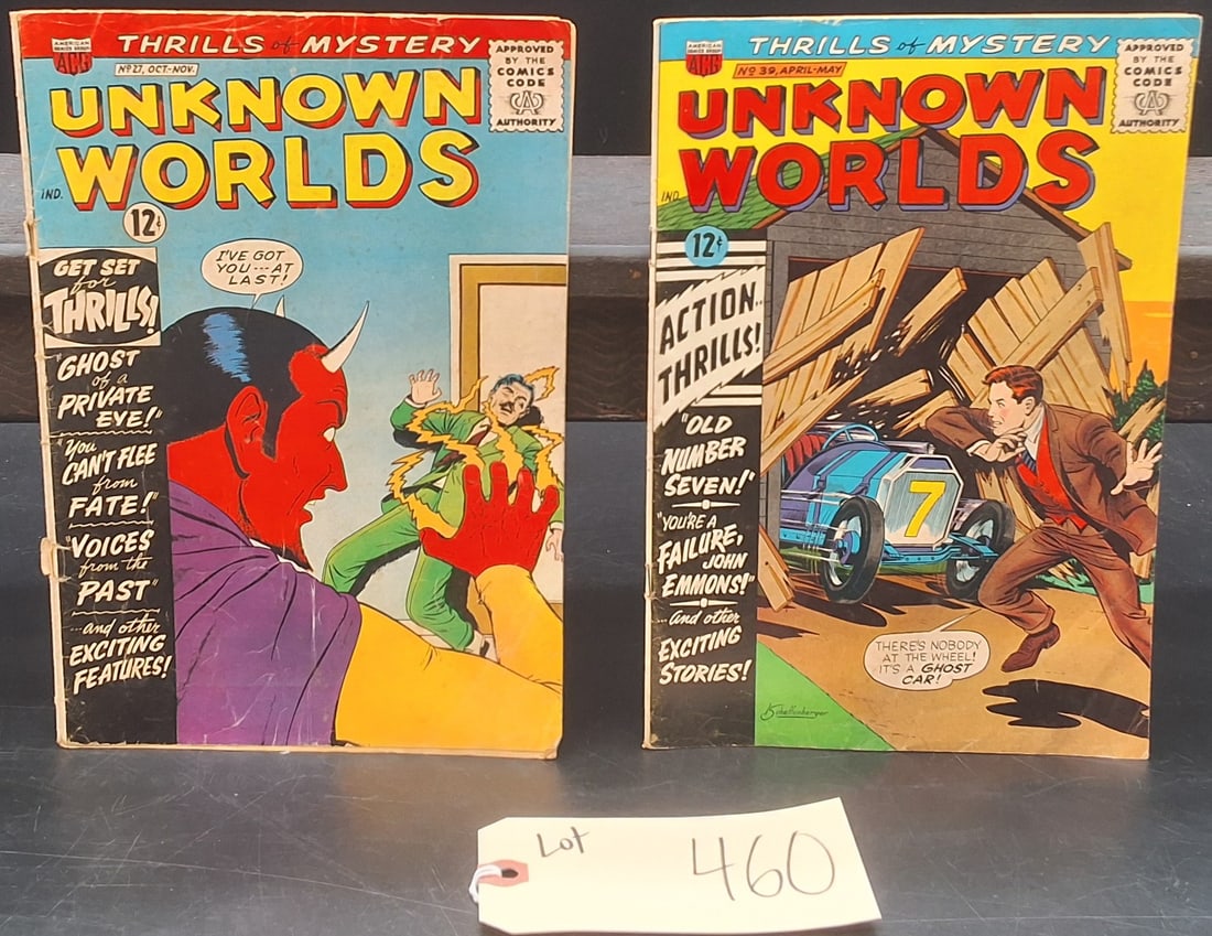 Unkown Worlds #27 and #39: Unkown Worlds #27 and #39 Condition All property is sold in "as is" condition and all sales are final. Teel Auctions and its consignor make no representations or warranties, express or implied, with r