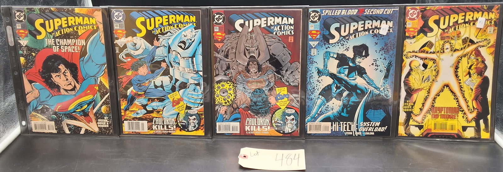 Lot of 5 1990s Superman in Action Comics: #698, 695, 685, 694, 693 (1 of 2)