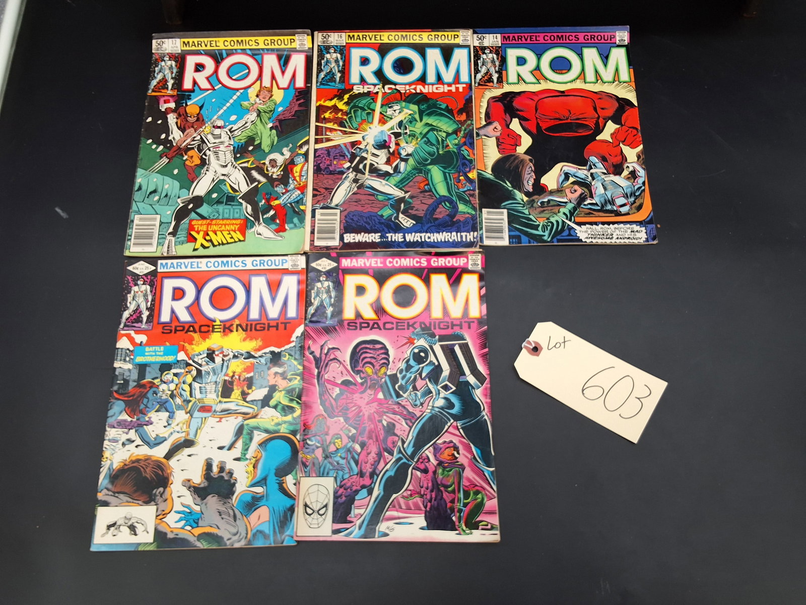 Lot of 5 Vintage ROM Comics: #12, 16, 14, 31, 32: Lot of 5 Vintage ROM Comics: #12, 16, 14, 31, 32 Condition All property is sold in "as is" condition and all sales are final. Teel Auctions and its consignor make no representations or warranties,