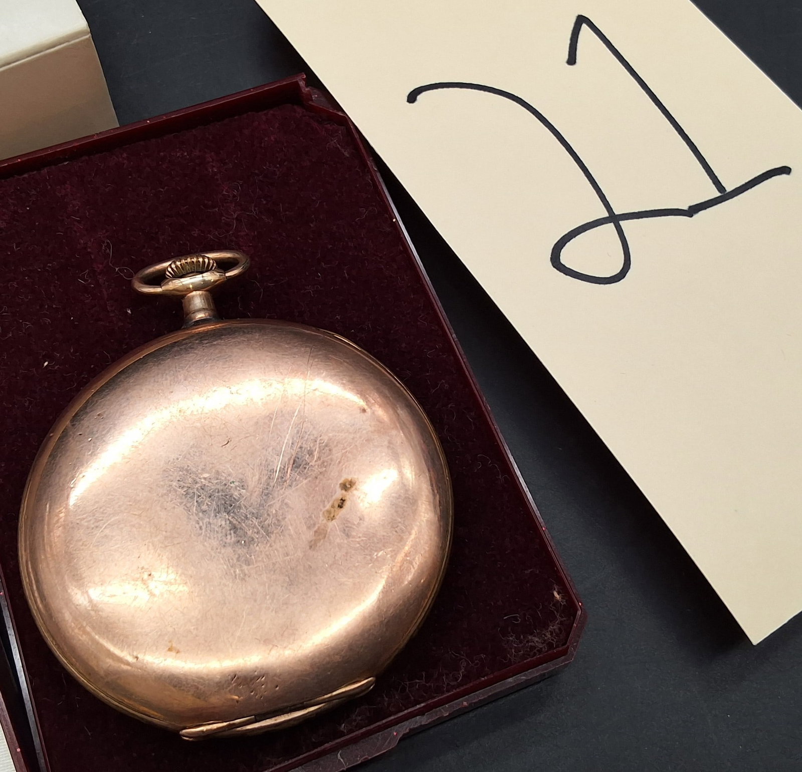 Antique American Waltham Watch Co Circa 1901 Brass Pocket Watch - 3