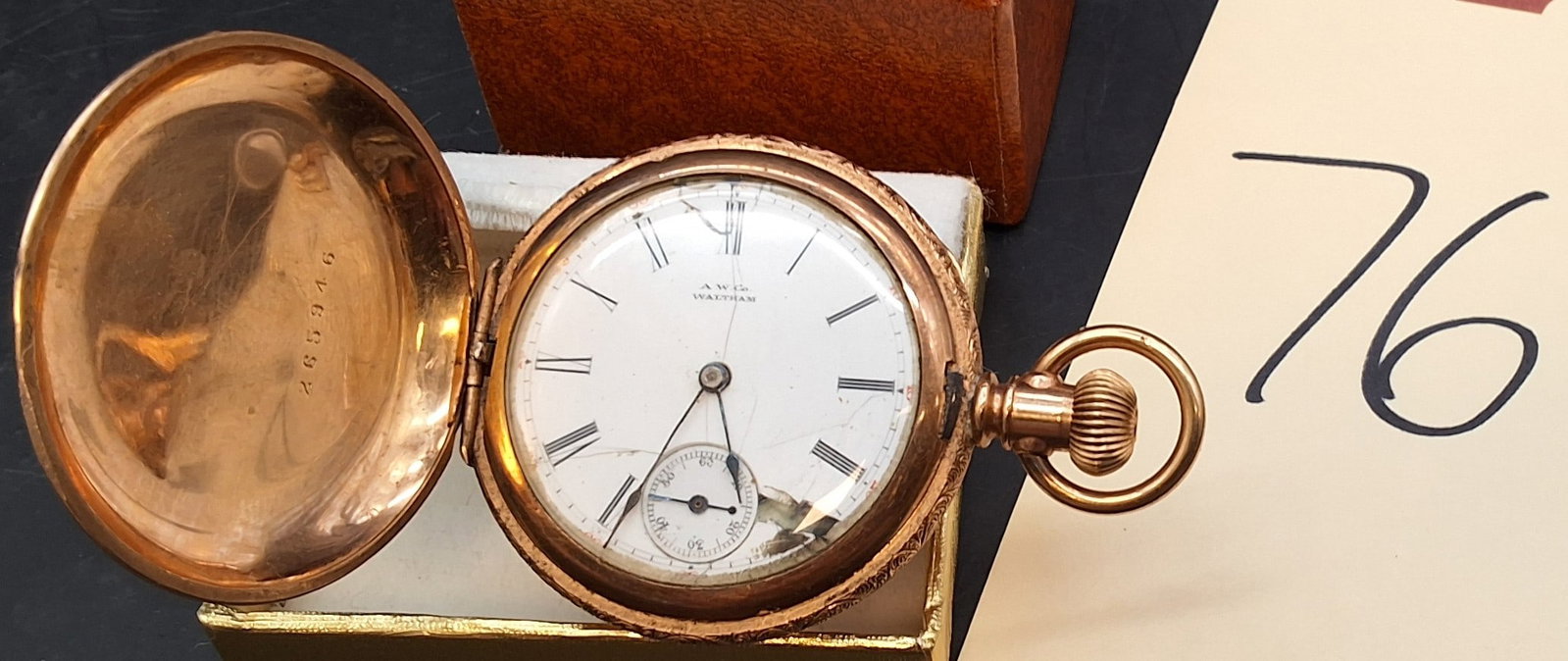American Waltham Watch Pocket Watch 265946 10k gold filled case - 2