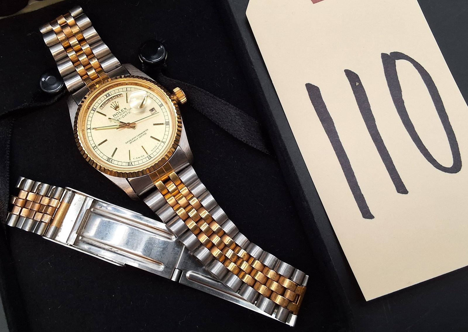 Imitation Rolex Day-Date 2 tone watch - 2