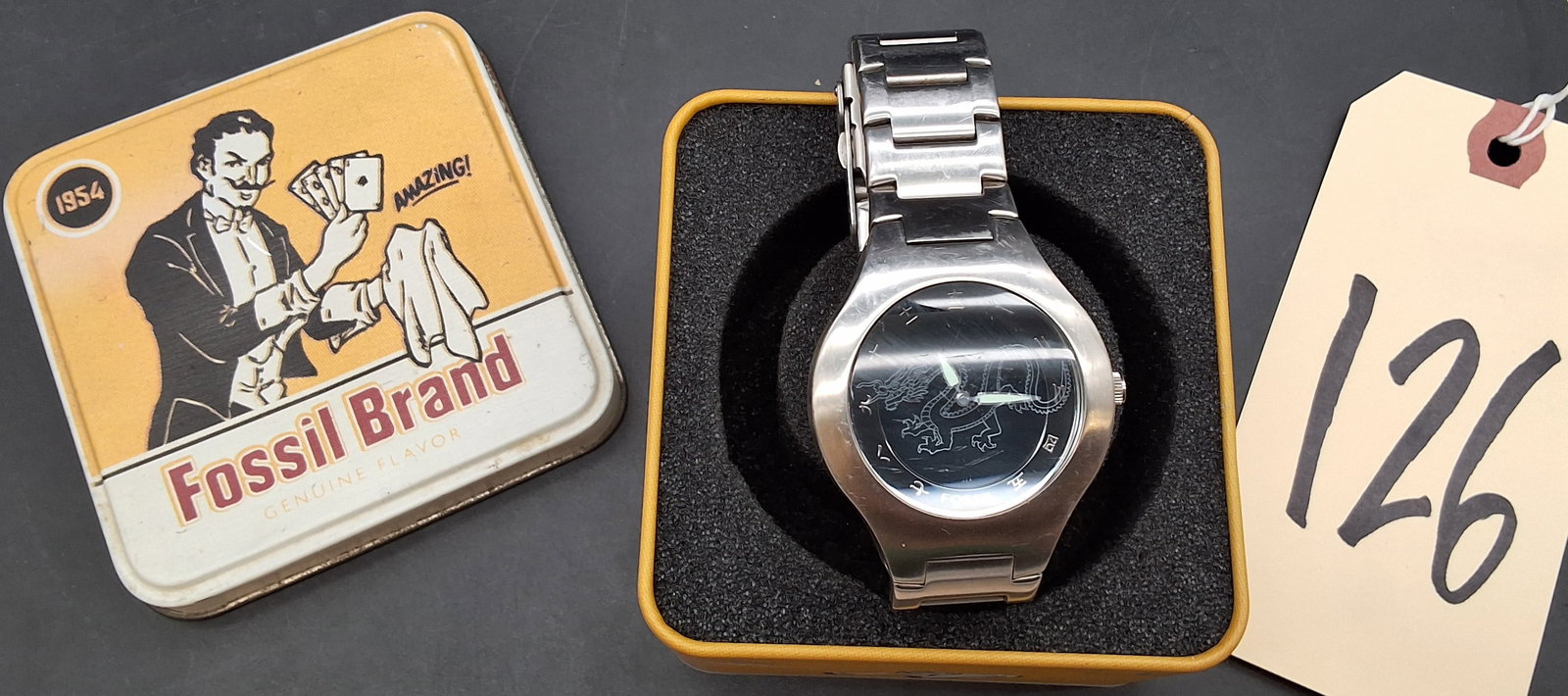 Fossil Big Tic JR-7997 men's Watch: Fossil Big Tic JR-7997 men's Watch Condition All property is sold in "as is" condition and all sales are final. Teel Auctions and its consignor make no representations or warranties, express or