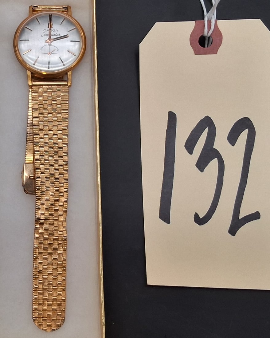 Omega Seamaster Gold toned men's watch marked 18k cannot verify: Omega Seamaster Gold toned men's watch marked 18k cannot verify Condition All property is sold in "as is" condition and all sales are final. Teel Auctions and its consignor make no representations or 