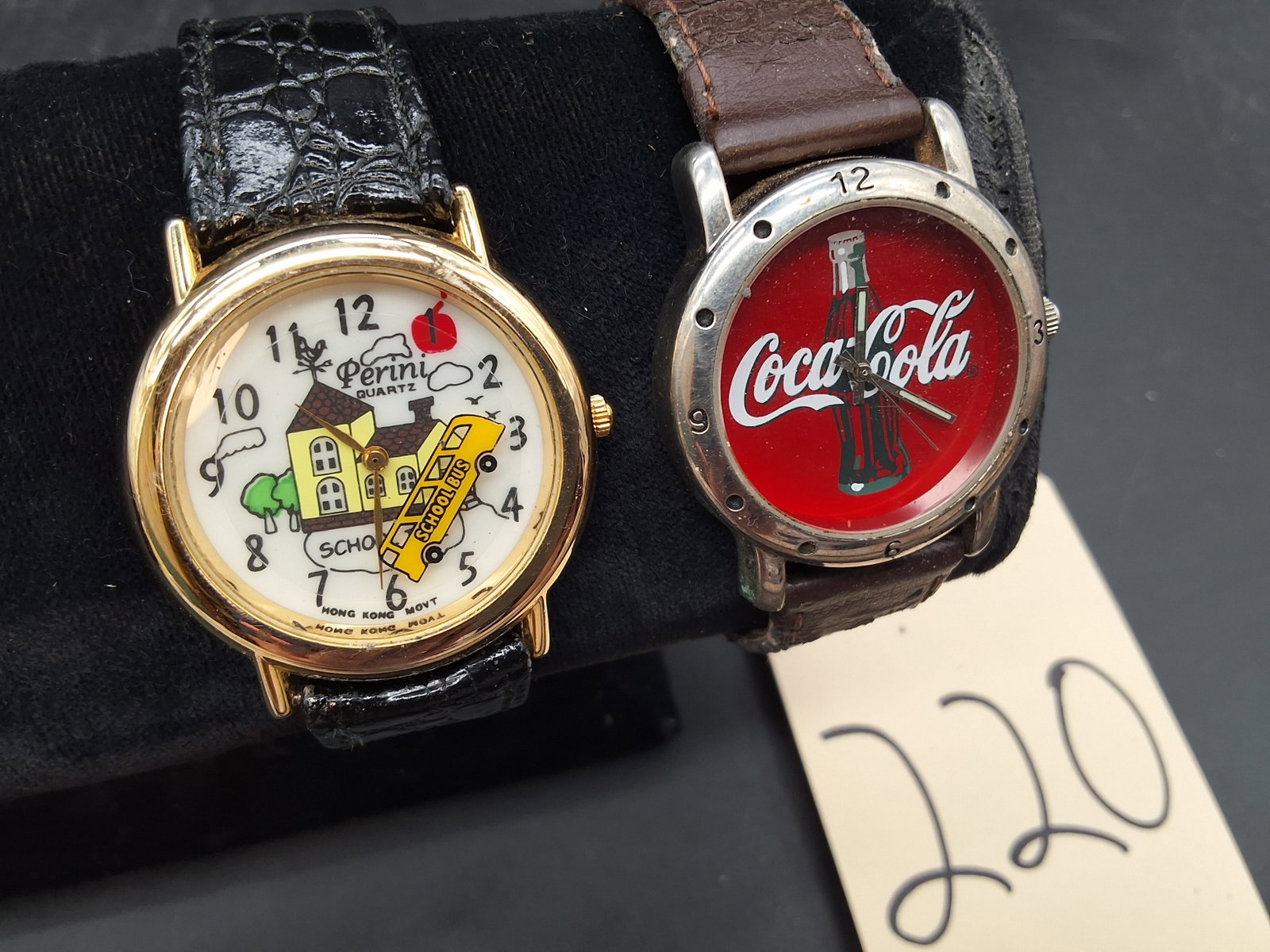 Pair of themed watches: Coca Cola and School - 2