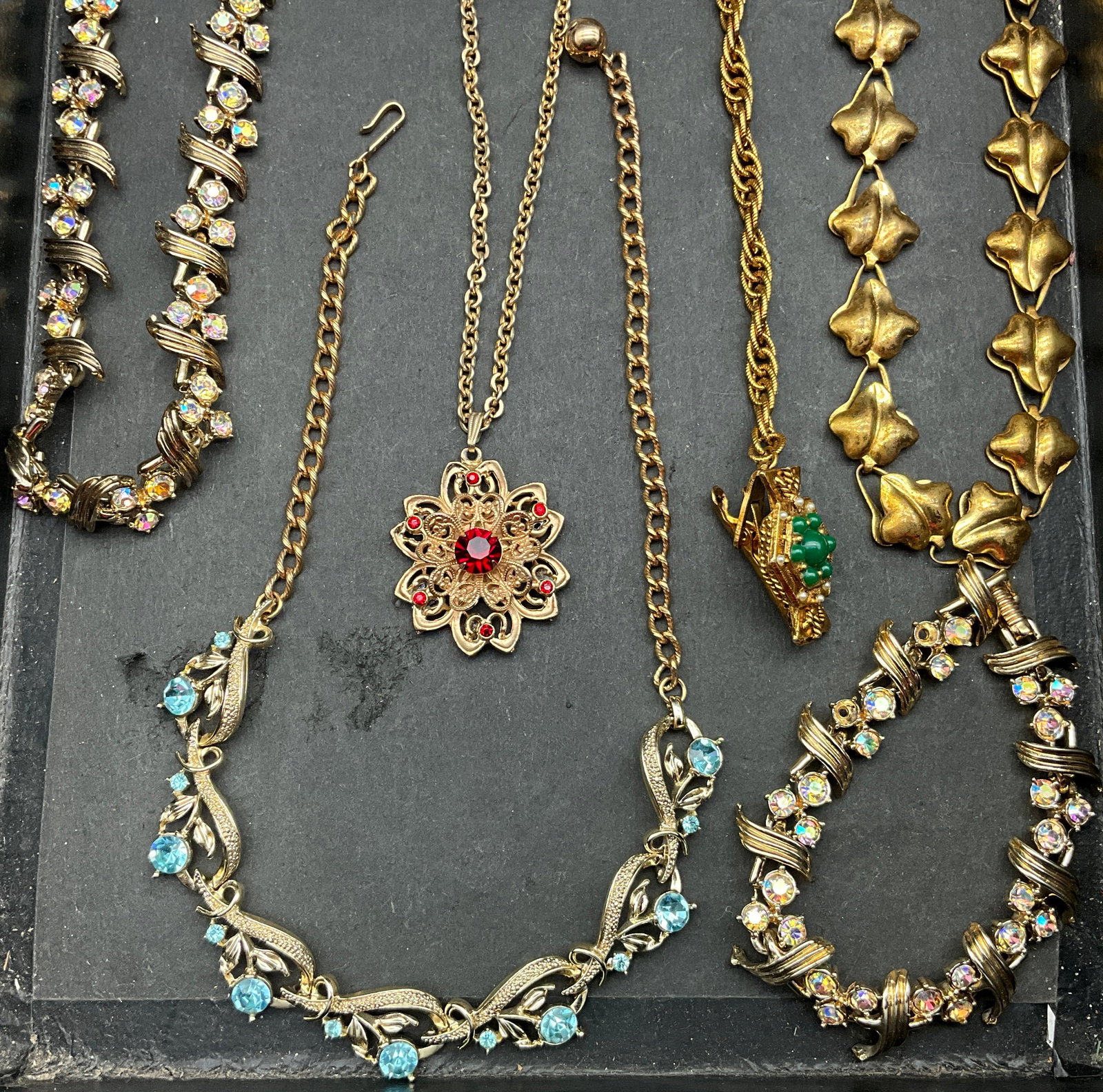 An Assortment of Vintage Mid-Century Costume Jewelry Including Coro and The D.F.B. Co. - 2