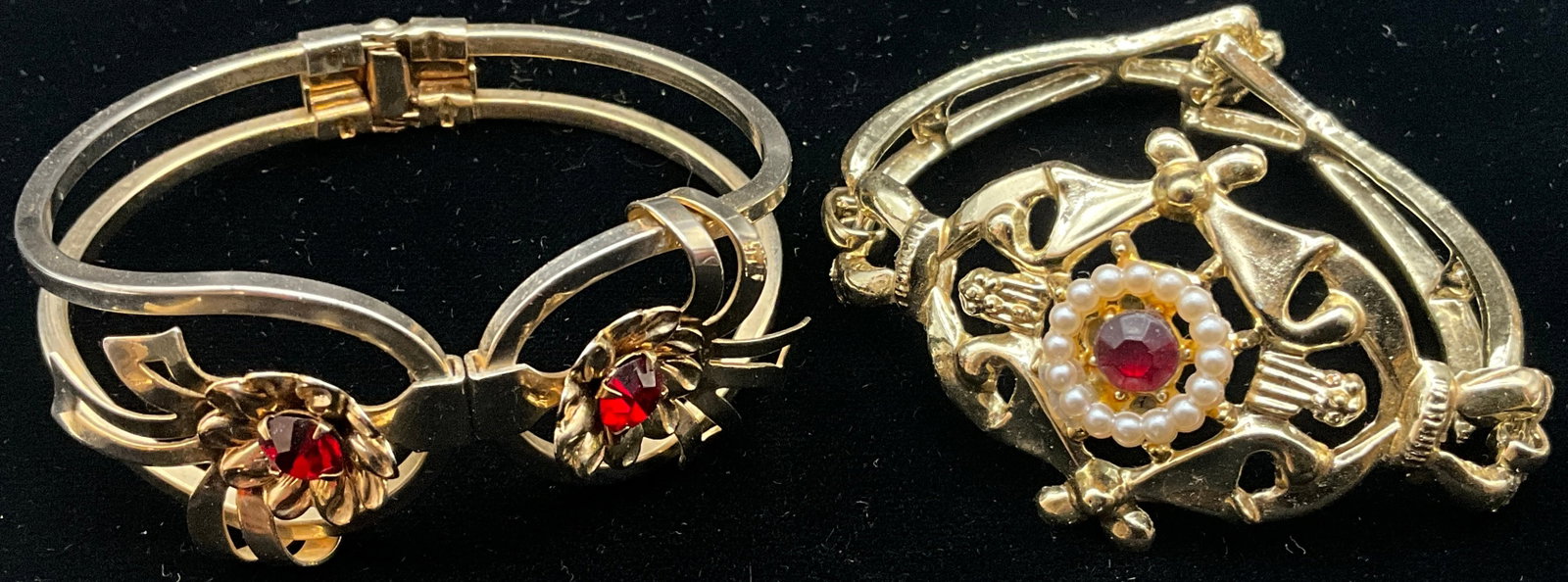 A Collection of Six Vintage Costume Jewelry Bracelets - 2