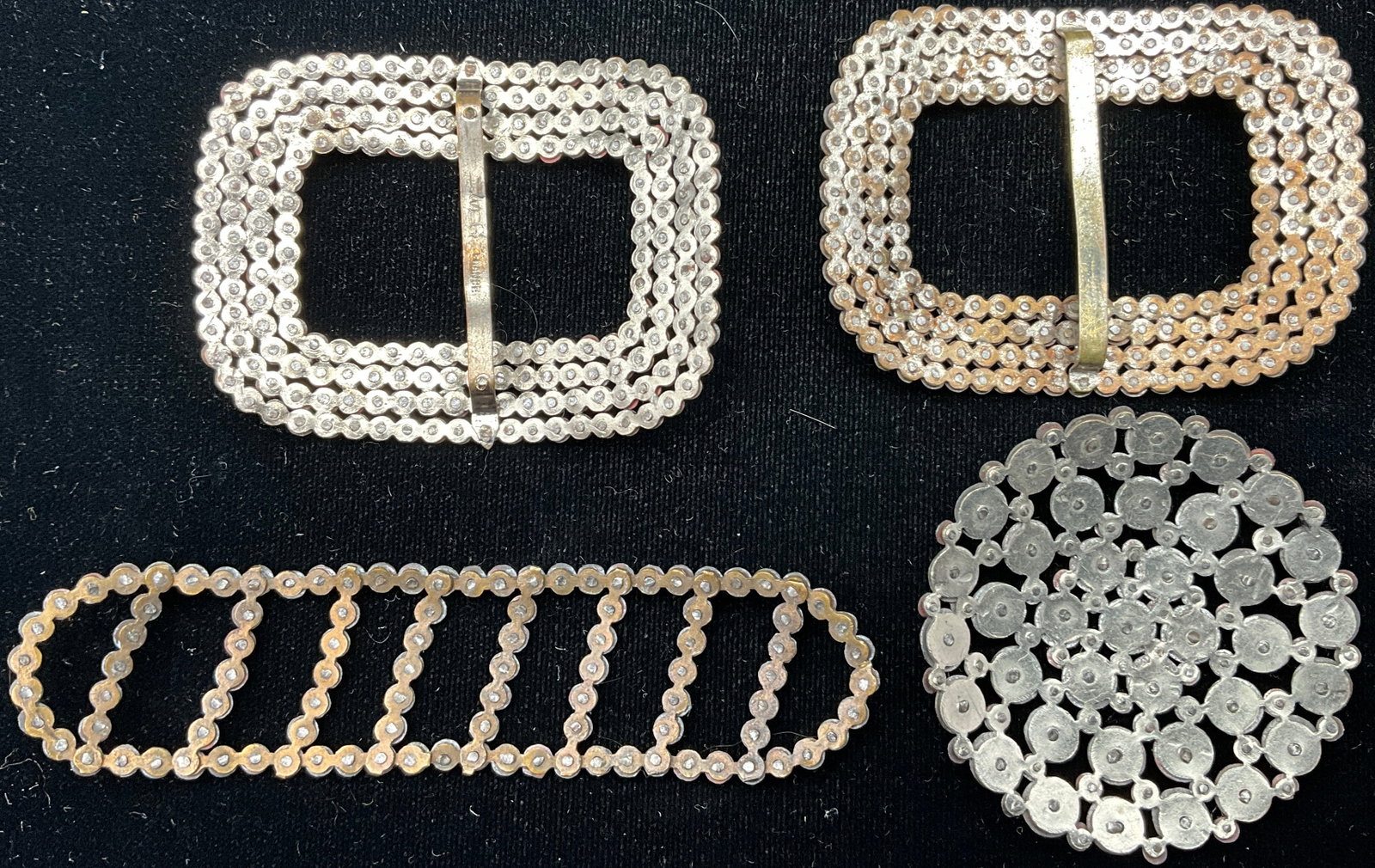 A Collection of Victorian French Cut Steel and Marcacite Style Accessories - 3