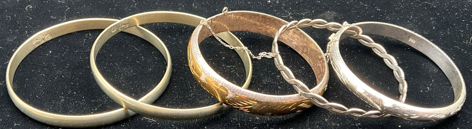 Collection of Mexican Sterling Silver Bangle Bracelets - 2