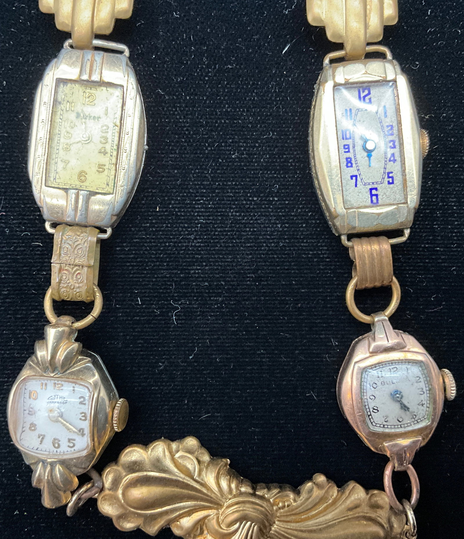Vintage Watch Component Assemblage Bookchain Statement Necklace - 4